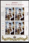 2002 Jersey SG.1029 Golden Jubilee. sheetlet of 4 .(face = £12.00) U/M (MNH)