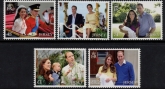 2016 Jersey SG.2051-5  5th Wedding Anniv. William & Kate.(face = £3.50) U/M (MNH)