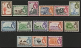 1954 Tristan Da Cunha SG.14-27 Definitives Set of 14 values Mounted Mint