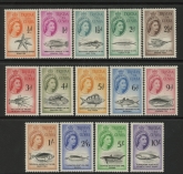 1960 Tristan Da Cunha SG28-41 Marine Life Set of 14 Values Mounted Mint