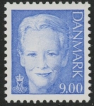 2009 Denmark SG.1204b 9k new blue Queen Margrethe U/M (MNH)