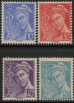 1942 France SG.750-3  Mercury. U/M (MNH)