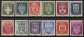 1942 France SG.757-68  National Relief Fund. U/M (MNH)