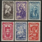 1943 France SG.797-802  National Relief Fund. U/M (MNH)