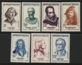 1957-9 France SG.1357-63 Famous Men Set of 7 values U/M (MNH)