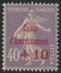 1928 France SG.466 'Sinking Fund. 40c +10c  pale violet. mounted mint.