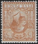 SG.381wi  5d brown  watermark inverted. Lightly mounted mint.