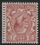 SG.362wi 1½d red brown inverted watermark. U/M (MNH)