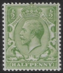 SG.354 N14(8)  ½d yellow green U/M (MNH).