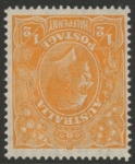 1927  Australia  SG.85w ½d orange inverted wmk. U/M (MNH).