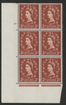 S49  2d crowns wmk. Cyld. 27 no dot. violet phos. perf E/I  U/M (MNH)