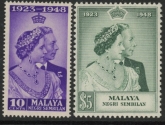 Malaya Negri Sembilan - 1948 Royal Silver Wedding SG.40-1 mounted mint