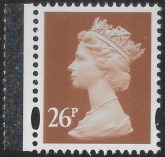 Y1691  26p 2B  red-brown blue fluor Questa  ex DX23. U/M (MNH)
