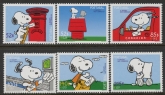 2000 Portugal SG.2810-5 50th Anniv of Snoopy Set of 6 values U/M (MNH)