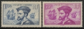 1934 France SG.521-2 Cent of Cartier's Discovery Set of 2 values mounted mint
