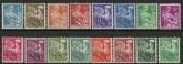 1954-9 France SG.1198-1201g Gaillic Cock Set of 16 values mounted mint