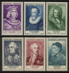 1955 France SG.1253-8 Relief Fund Portraits Set of 6 values mounted mint