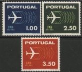 1963 Portugal SG.1237-9 10th Anniv of TAP Airline Set of 3 values U/M (MNH)
