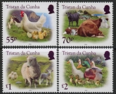 2024 Tristan Da Cunha. SG.TBA  - Farm Animals. set 4 values U/M (MNH)