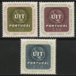 1965 Portugal SG.1268-70 Centenary of I.T.U. Set of 3 values U/M (MNH)