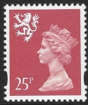 S84  25p  2B  red. blue fluor. (ex sheet) Litho Questa  U/M (MNH)