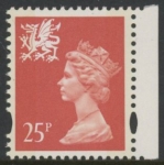 W 73  25p 2B  red. yellow fluor. ex DX17  Questa  U/M (MNH)