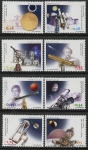 2002 Portugal SG.2933-40 Astronomy Set of 8 values U/M (MNH)