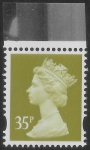 Y1701  35p CB yellow-olive. blue fluor. ex DX36  Enschede  U/M (MNH)