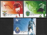 2005 Portugal SG.3302-4 Football Clubs Centenaries Set of 3 values U/M (MNH)
