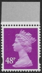 Y1724  48p  2B bright mauve. blue fluor. ex DX39.  DLR  U/M (MNH)
