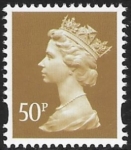 Y1726  50p 2B  ochre. yellow fluor ex sheet  Enschede  U/M (MNH)
