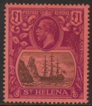 1922 St Helena KGV SG96 £1 grey & purple/red  Unmounted mint.