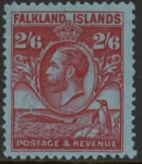 1929 Falkland Islands SG.123 - KGV 2/6d 'Whales & Penguins'  mounted mint.