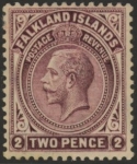1912 Falkland Islands - SG.62  2d maroon. wmk. multi crown CA. mounted mint.