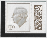 V5285  £1.00 brown M24L MPIL  ex CY9 AC DC. U/M (MNH