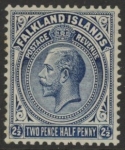 1912 Falkland Islands.SG.63 2½d deep bright blue (Comb Perf) mounted mint.
