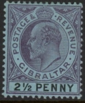 1903 Gibraltar SG.49  2½d dull purple & black/blue. mounted mint.