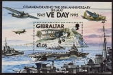 1995  Gibraltar  MS.744 50th Anniv. of End of WWII  mini sheet.  U/M (MNH)
