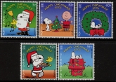 2001  Gibraltar  SG.989-993 Christmas 'Peanuts' set 5 values. U/M (MNH)