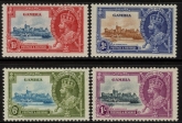 1935 Gambia  - SG.143-6  KGV Silver Jubilee set mounted mint.