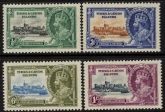 1935 Turks & Caicos SG.187-90  KGV 1935 Silver Jubilee  mounted mint.