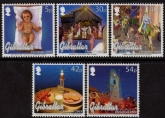 2003 Gibraltar SG.1066-70 Christmas Set of 5 values U/M (MNH)