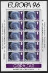 1996  Gibraltar  SG.767-70 EUROPA. 'Famouse Women' sheetlets (4) U/M (MNH)