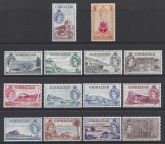 1953  Gibraltar  SG.145-58  1st QEII definitives  set 14 values  U/M (MNH)
