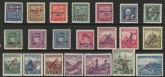 1939 Republic of Slovakia -SG.2-22 stamps of Czechoslovakia Overprinted. set 21 values U/M (MNH)