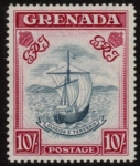 1938 Grenada SG.163 10s steel blue & carmine U/M (MNH)