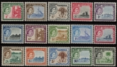 1953-9 Gambia SG.171-86 definitive set of 15 values U/M(MNH)
