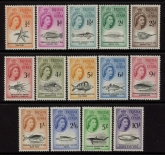 1960 Tristan Da Cunha SG28-41 Marine Life Set of 14 Values Mounted Mint