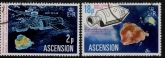 1975  Ascension. SG.185-6  Space Satellites. set 2 values Vfu.