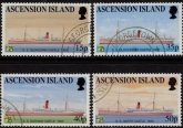 1999  Ascension. SG.765-8 World Stamp Expo. Melbourne (ships) set 4 values Vfu.